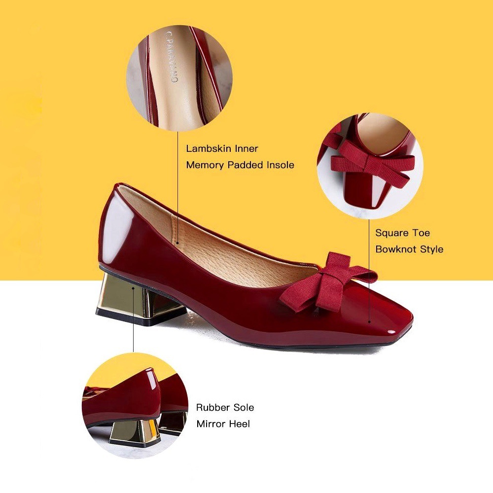 NIB C. Paravano Patent Leather Block Heel Pumps - Picture 11 of 15